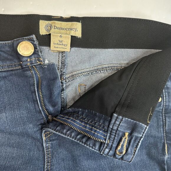 Democracy Ab Technology Skinny Jeans 6 Stretch Denim Slimming Booty Lift *Flaw - Picture 5 of 12